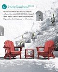 SERWALL Weather-Resistant Folding Adirondack Chair - Red