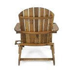 Acacia Wood Folding Adirondack Chairs - Set of 2