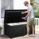 YITAHOME 120 Gallon Waterproof Outdoor Storage Box