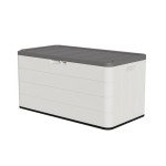 Large White Outdoor Storage Bench & Deck Box