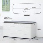 Large White Outdoor Storage Bench & Deck Box