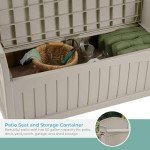 Suncast 50 Gallon Outdoor Storage Patio Bench