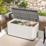 Large White Outdoor Storage Bench & Deck Box