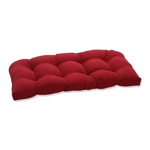 Pompeii Red Wicker Patio Sofa Cushion, 19" x 44