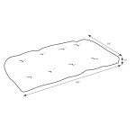 Pompeii Red Wicker Patio Sofa Cushion, 19" x 44