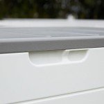 Large White Outdoor Storage Bench & Deck Box