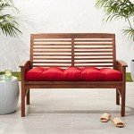 Pompeii Red Wicker Patio Sofa Cushion, 19" x 44