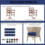 Thick Waterproof Outdoor Chair Cushions - Set of 2