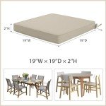 Set of 4 Waterproof Patio Chair Cushions