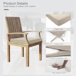 Set of 4 Waterproof Patio Chair Cushions