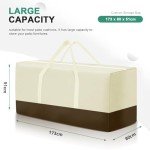 Extra Large Waterproof Patio Cushion Storage Bag
