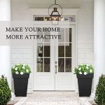 20" Black Set of 2 Tall Planters