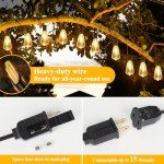 Brightever 100FT LED Vintage Edison Patio Lights