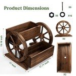Wooden Garden Wagon Planter with Wheels