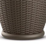 Suncast Willow 18” Decorative Wicker Planter Pots (4 Pack)