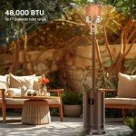 48,000 BTU Propane Patio Heater with Wheels