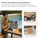 East Oak 3-Piece Outdoor Bar Set - Dark Grey