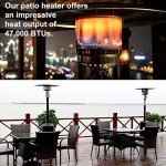 Portable 47,000 BTU Propane Patio Heater with Wheels