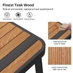 East Oak 3-Piece Outdoor Bar Set - Dark Grey