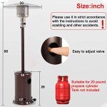 Portable 47,000 BTU Propane Patio Heater with Wheels