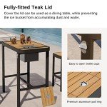 East Oak 3-Piece Outdoor Bar Set - Dark Grey