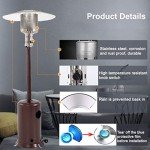 Portable 47,000 BTU Propane Patio Heater with Wheels