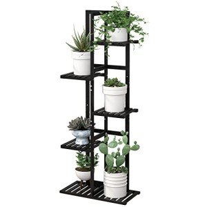 5-Tier Bamboo Plant Stand for Indoor and Outdoor