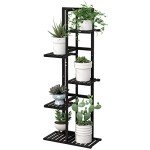 5-Tier Bamboo Plant Stand for Indoor and Outdoor