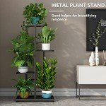 4-Tier Metal Plant Stand for Indoor/Outdoor Use