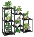 Heavy-Duty Metal 7-Tier Plant Stand, Black