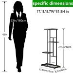 4-Tier Metal Plant Stand for Indoor/Outdoor Use