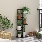 5-Tier Bamboo Plant Stand for Indoor and Outdoor