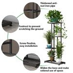 4-Tier Metal Plant Stand for Indoor/Outdoor Use