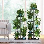 4-Tier Metal Plant Stand for Indoor/Outdoor Use