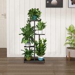 4-Tier Metal Plant Stand for Indoor/Outdoor Use