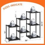 Heavy-Duty Metal 7-Tier Plant Stand, Black
