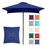 Navy Blue 4.9 ft Patio Umbrella with UV Protection