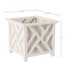 White Lattice Flower Box for Outdoor Spaces