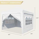10x10 Easy Pop Up Canopy Tent with Sidewalls