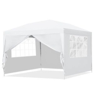 10x10ft Instant Pop-up Canopy Tent with Walls