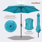 7.5ft Sky Blue Patio Umbrella with Tilt & Crank