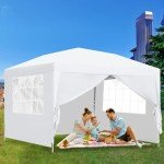 10x10ft Instant Pop-up Canopy Tent with Walls