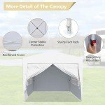 10x10 Easy Pop Up Canopy Tent with Sidewalls