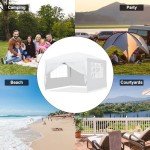 10x10ft Instant Pop-up Canopy Tent with Walls