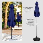 Navy Blue 4.9 ft Patio Umbrella with UV Protection