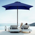 Navy Blue 4.9 ft Patio Umbrella with UV Protection