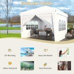 10x10 Easy Pop Up Canopy Tent with Sidewalls