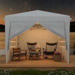 10x10 Easy Pop Up Canopy Tent with Sidewalls