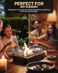 Stainless Steel Tabletop Fire Pit with Handle