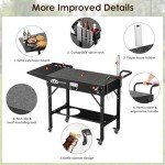 Portable Grill Cart with Wheels for Outdoor Cooking